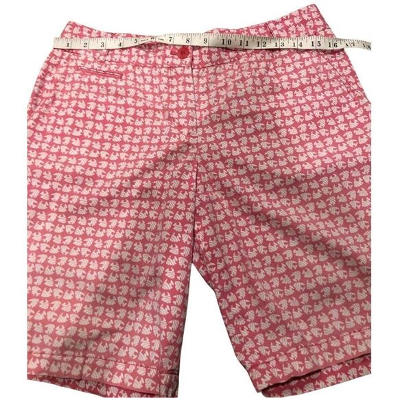 Talbots Shorts Pink with White Angel Fish Pattern Size 8P - Picture 10 of 12